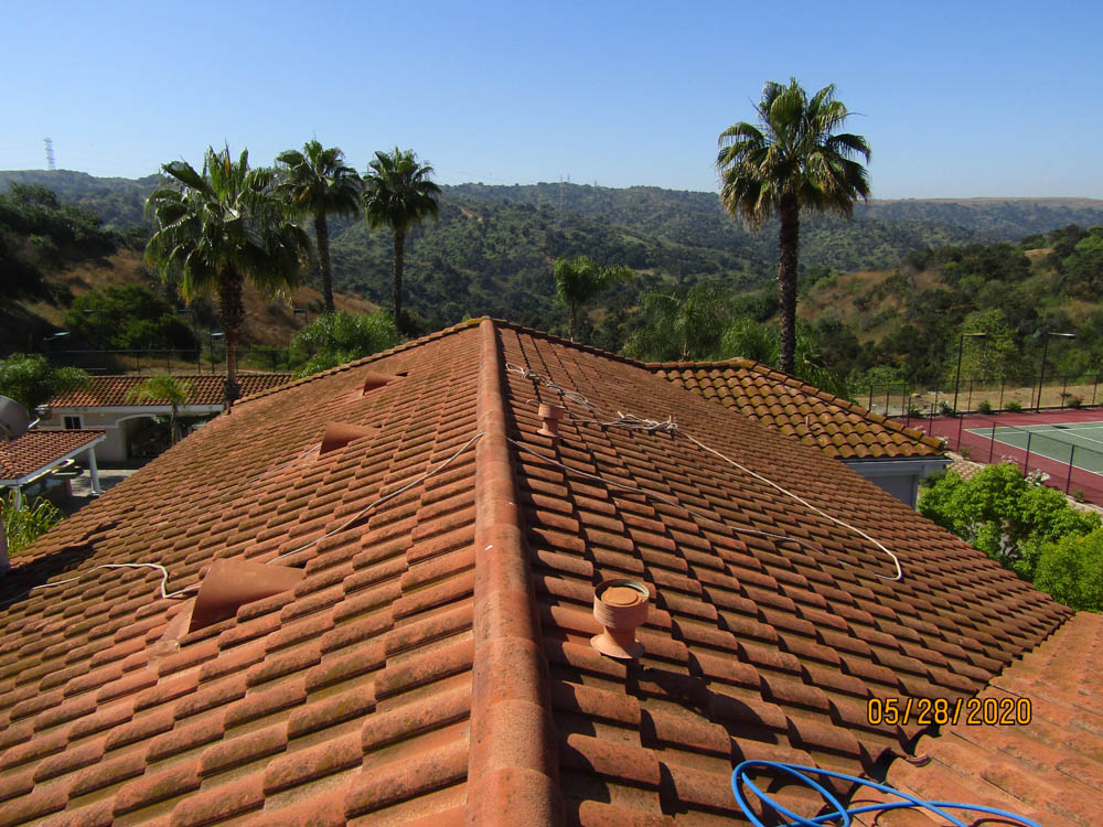 Roof Cleaning Large Property Terra Cotta Roof Tile